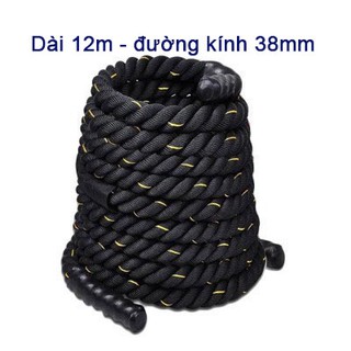 Dây thừng tập gym cao cấp dài 12m đường kính 38mm - Dây thừng tập thể lực