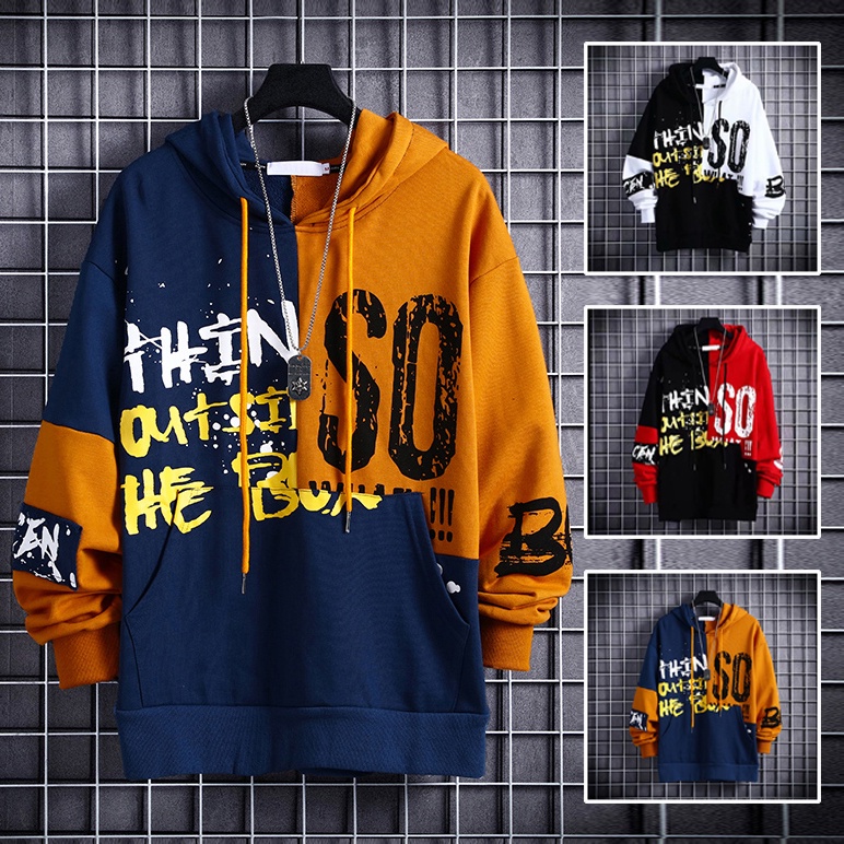 Áo Hoodie Nỉ Nam Nữ Unisex Thể Thao Có Mũ In Chữ Phối Hai Màu Thời Trang MIXXSTORE TOP NAM 1000217