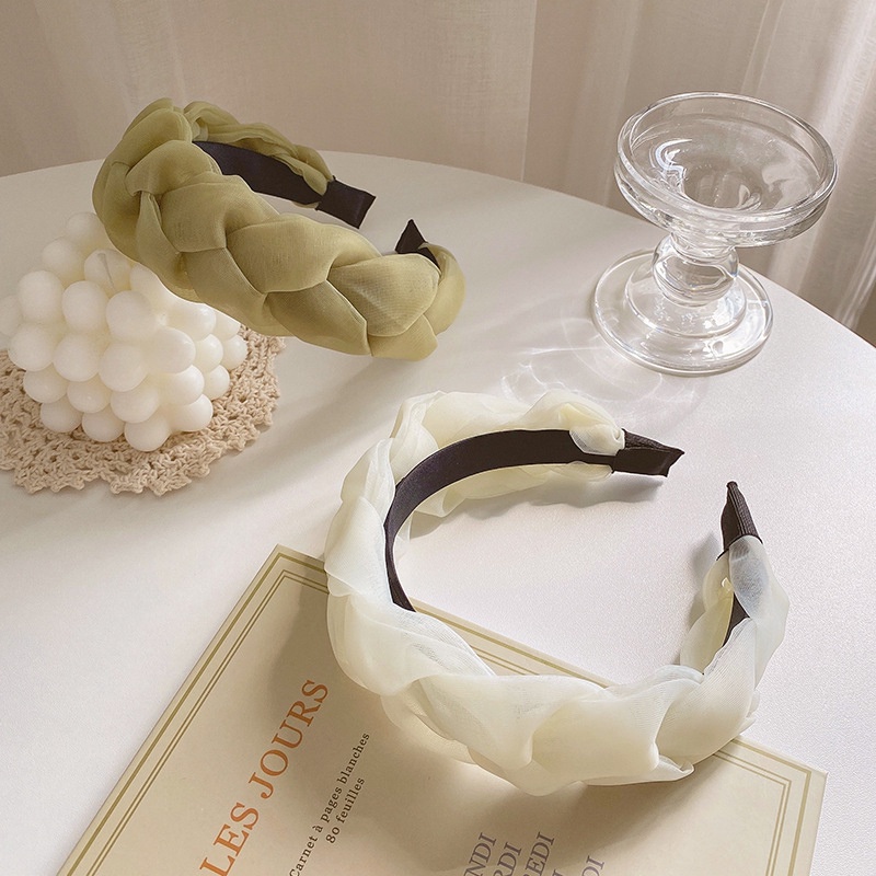 Băng đô cài tóc bản rộng phong cách Hàn Quốc cho nữ HB