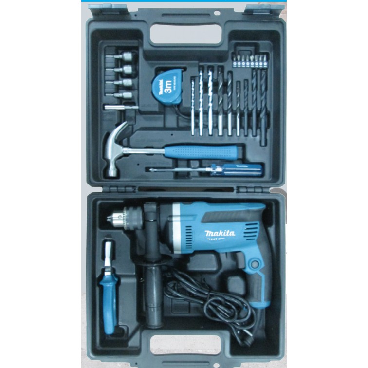 Máy Khoan Búa Kèm Vali 26 Phụ Kiện MAKITA M8100KX2B - Chính Hãng