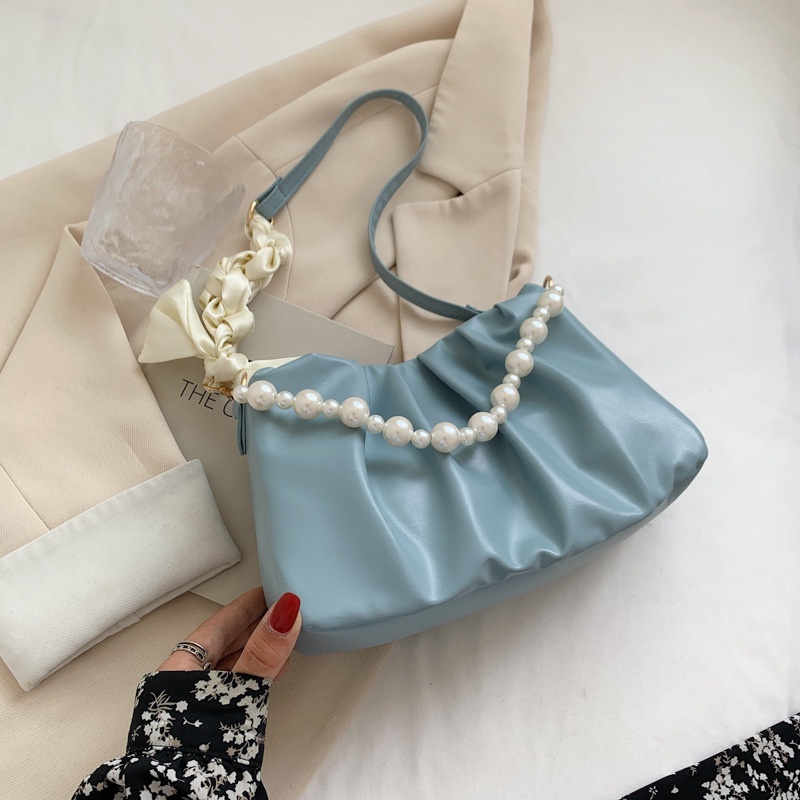 Túi Đeo Chéo Đính Hạt Xếp Ly Phong Cách Phương Tây Thời Trang Cho Nữ