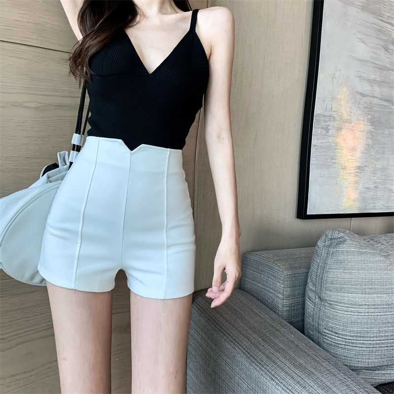 Quần đũi nữ, quần đùi nữ kiểu lưng thun freesize <55kg màu đen, be | BigBuy360 - bigbuy360.vn