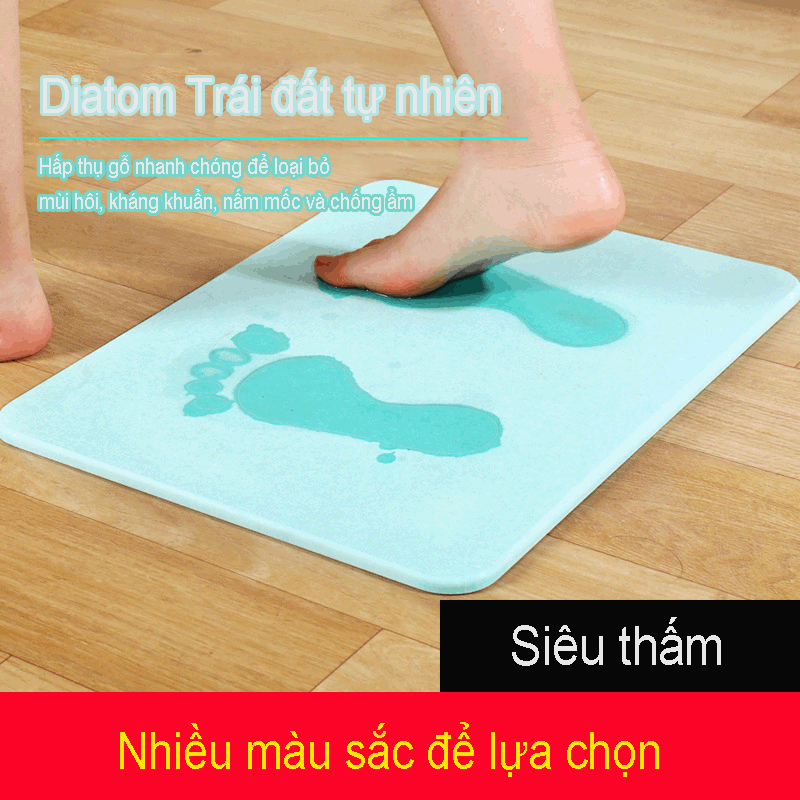 【like】60*39cm Tấm lót chân, thảm sàn, nhà vệ sinh và phòng tắm, chống khô nhanh, thảm sàn tảo cát-GM-NTDD20