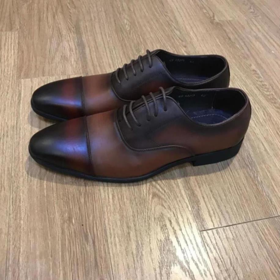 Giày tây nam da bò thật đế cao su, giày tây nam da cao cấp handmade hàng hiệu công sở chính hãng mh1 CB1 | BigBuy360 - bigbuy360.vn