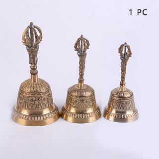 Chuông cầm tay bằng đồng thau phong cách Phật giáo Tây Tạng