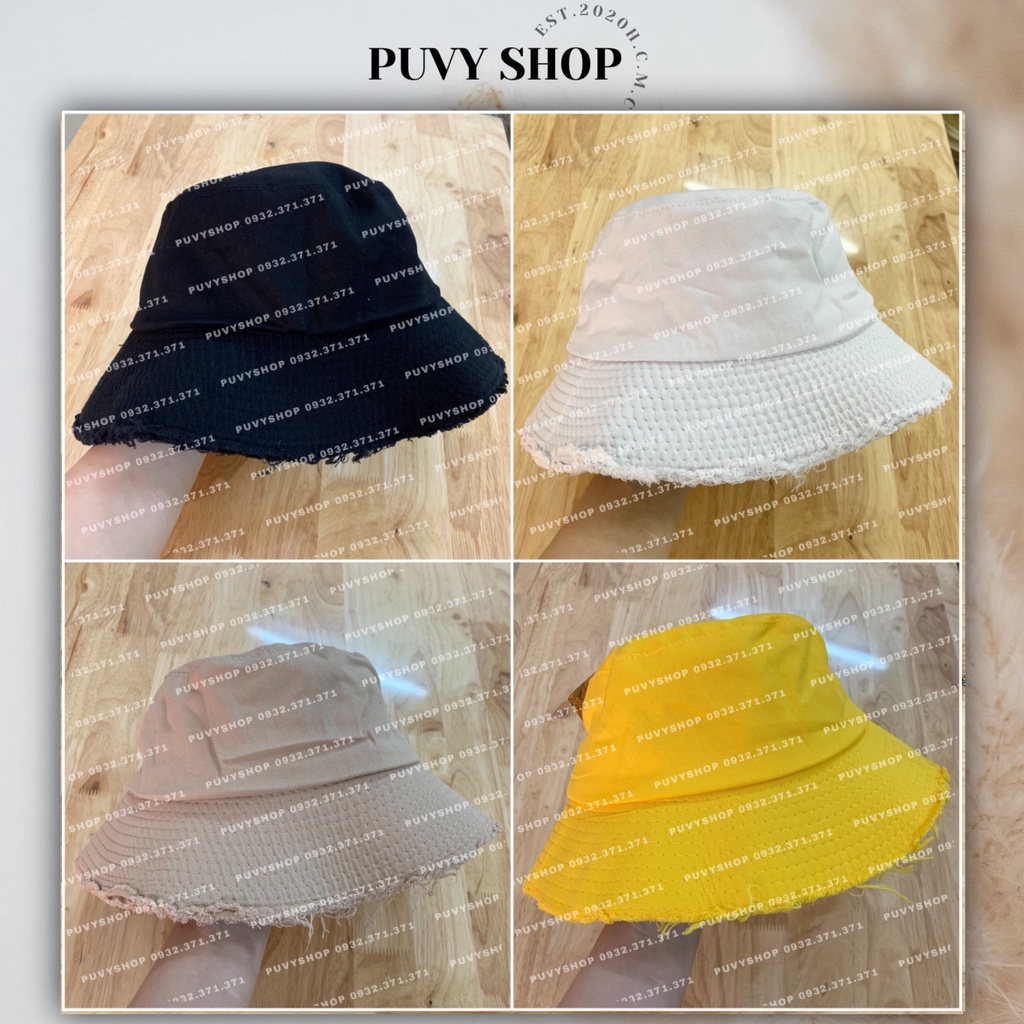 Nón bucket tai bèo vành Tua Rách unisex nam nữ cực hot basic