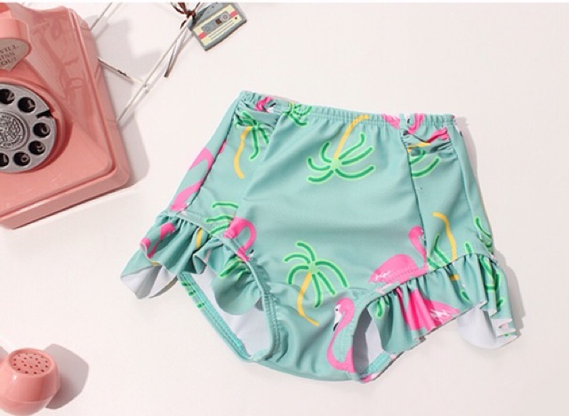 (Có sẵn) Set bikini dai tay bé gái, đồ bơi bé gái kèm mũ