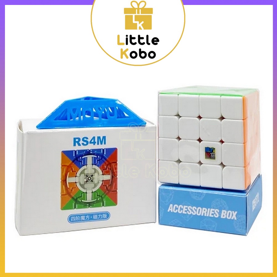 Rubik 4x4 RS4M 2020 RS4 M Rubic Nam Châm 4 Tầng Stickerless Đồ Chơi Thông Minh