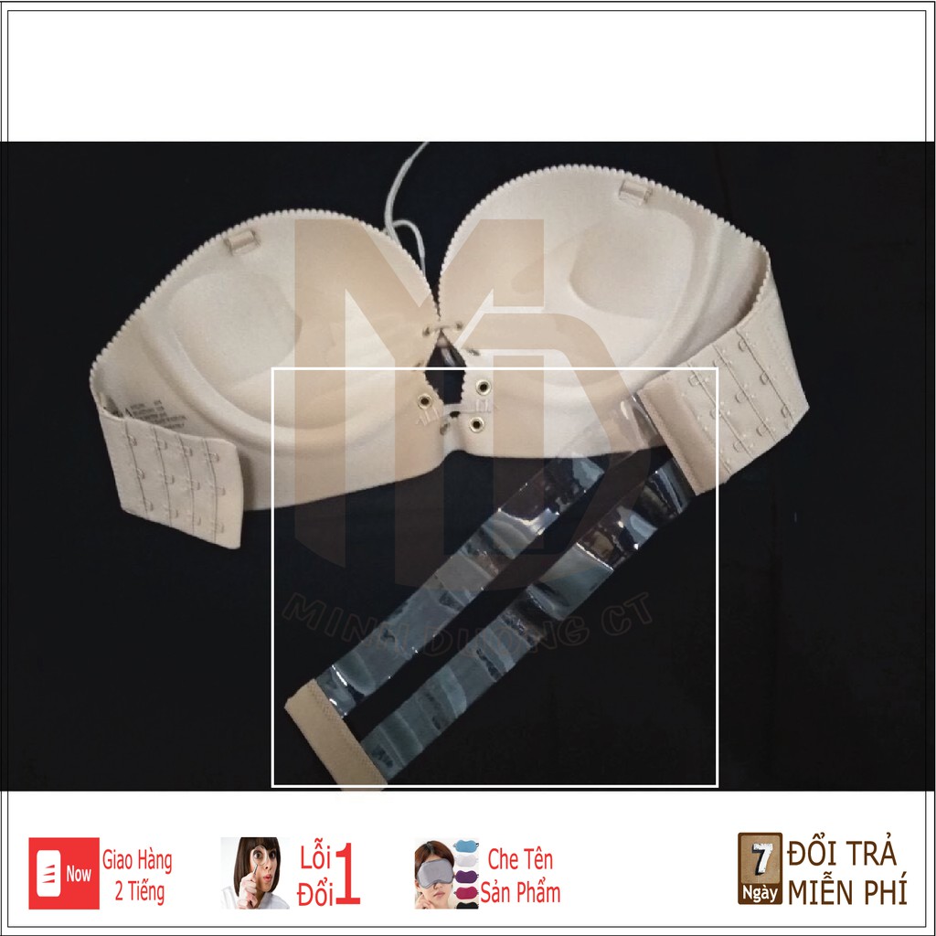 Dây Áo Ngực ngang lưng trong suốt Lưng Su Ống Cúp Ngang Trong Rời - Dây Áo Ngực Lưng Trong 3 Mốc