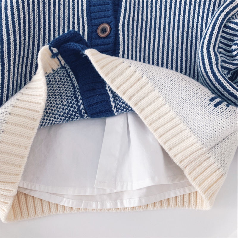 Áo khoác Cardigan dệt kim phong cách Hàn quốc cho bé trai