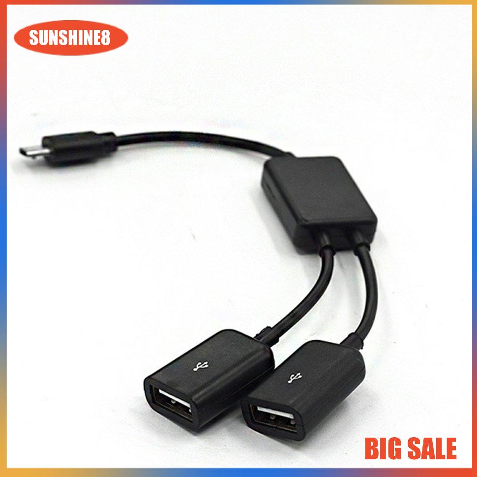 【SUN】Bộ mở rộng điện thoại di động 2 trong 1 Typec OTG USB-C Bộ chia mở rộng điện thoại di động