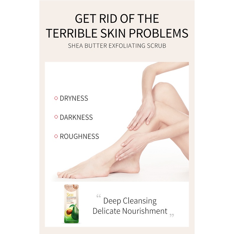 Tẩy Tế Bào Chết Bơ Hạt Mỡ Nhẹ Làm Sạch Da Mặt Và Cơ Thể Lỗ Chân Lông Sừng Bùn 1 Miếng | BigBuy360 - bigbuy360.vn