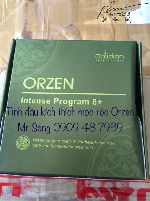 🇰🇷 Tinh dầu chống rụng và tăng trưởng kích thích mọc tóc Orzen Intense Program Obsidian 8+ 6mlx8