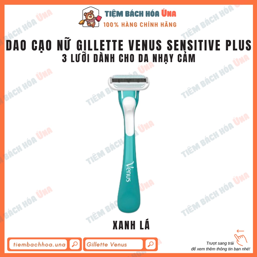 Dao cạo nữ Gillette Venus Sensitive cho da nhạy cảm 3 lưỡi - mẫu mới - Tiệm bách hóa Ú na