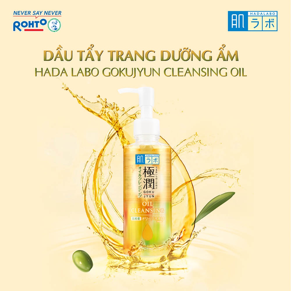 Dầu tẩy trang dưỡng ẩm Hada Labo Gokujyun Cleansing Oil 200ml