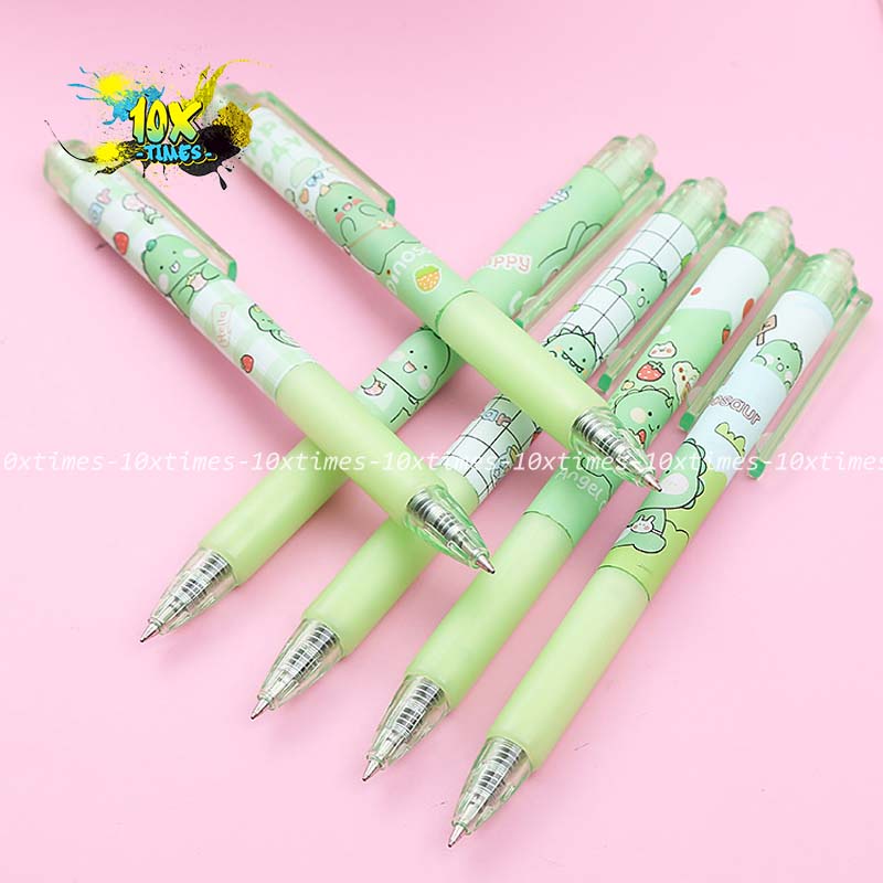 Bút gel bấm dễ thương khủng long xinh xắn ngòi 0,5 mm mực đen dùng dể viết bài, trang trí, quà tặng sinh nhật bạn gái