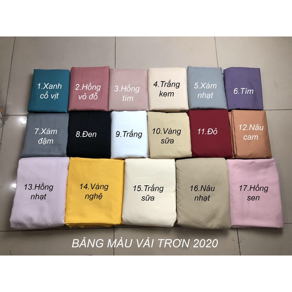 Vải trơn size lớn chụp ảnh lookbook, chụp mẫu, livestream với 5 size, nhiều màu