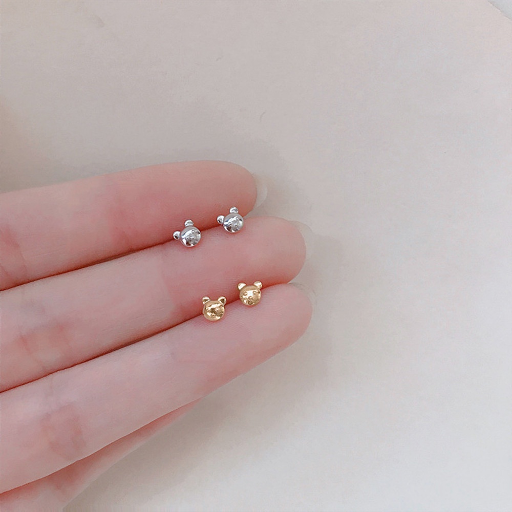Khuyên Tai Hình Gấu Hoạt Hình Mini Đơn Giản Dễ Thương Cho Nữ