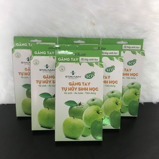 Găng tay sinh học GREEN ECO, găng tay thực phẩm dùng một lần, tự hủy sinh học, bảo vệ môi trường VC01