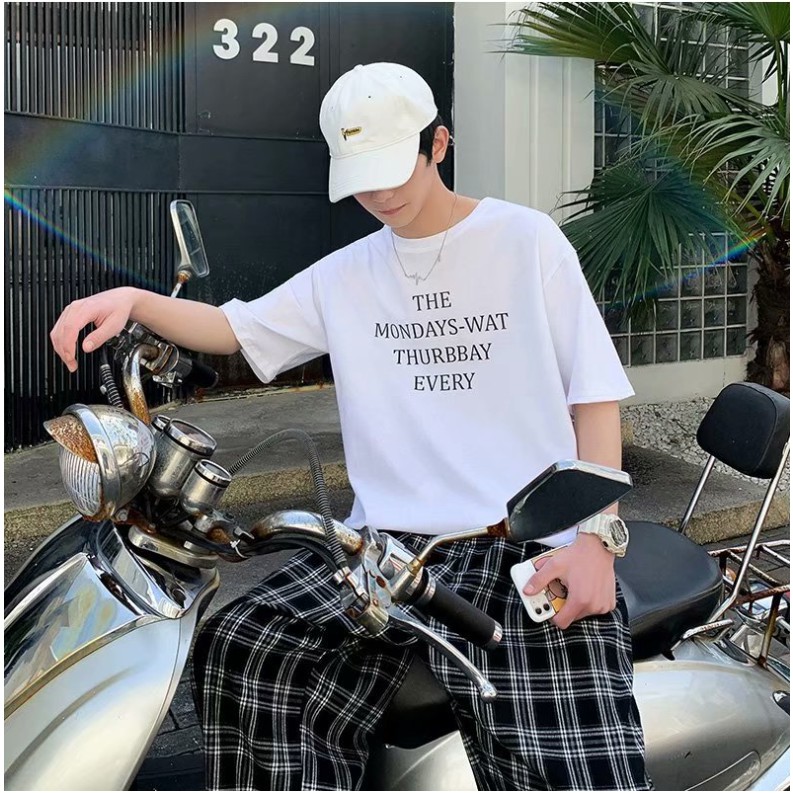 Áo Thun Unisex Tay Lỡ Trắng Chữ Đơn Giản Kiểu Dáng Siêu Đẹp- áo phông basic tee trắng hàng QC full size