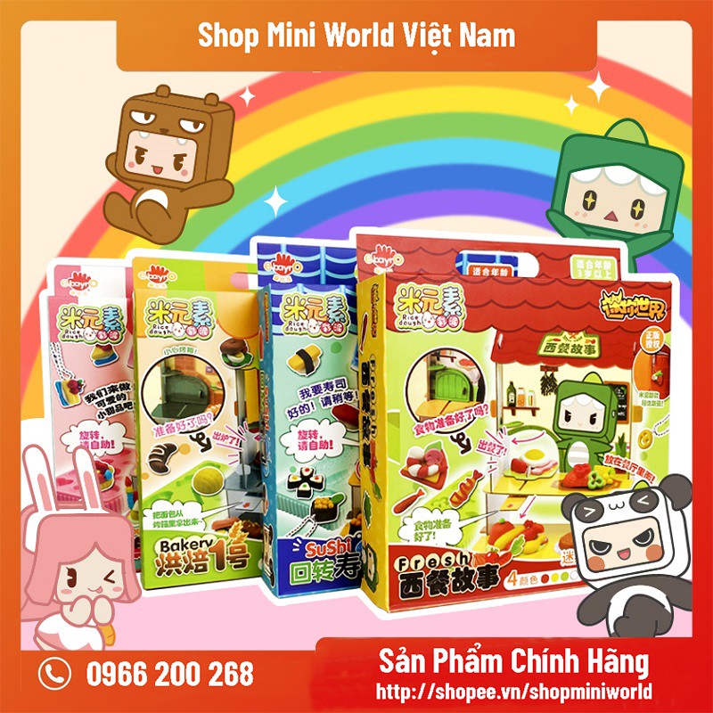 Đồ Chơi Mini World Diy Cửa Hàng Nấu Ăn [Đất Nặn Làm Thức Ăn]