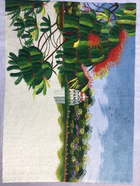 Tranh thêu tay phong cảnh Hồ Gươm 35x50cm HG003