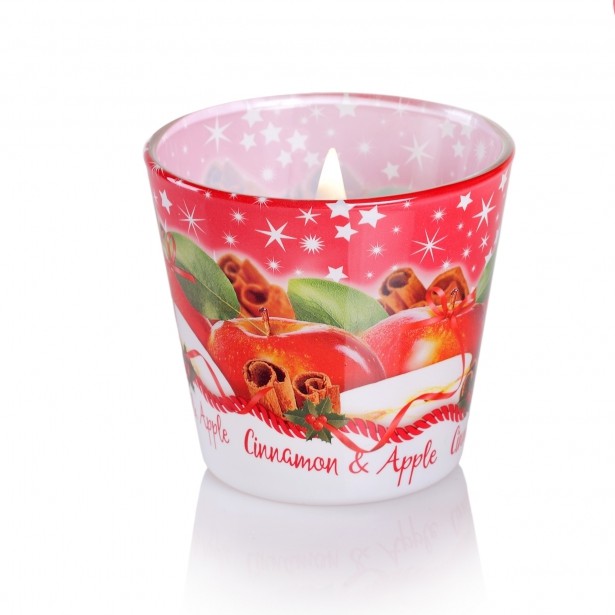 Ly nến thơm Bartek Candles BAT6382 Christmas Spices 115g (Hương cam, táo, quế)