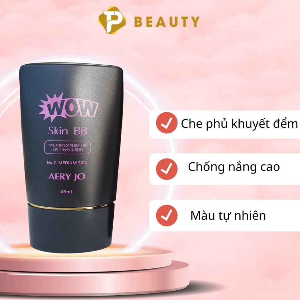 Kem BB Trang Điểm Chống Nắng Cao SPF30 PA+++ Aery Jo Skin BB