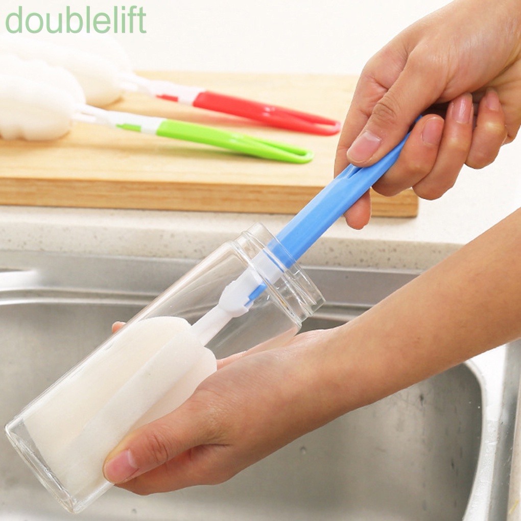 Bàn chải đầu mút rửa ly tay cầm dài màu sắc ngẫu nhiên