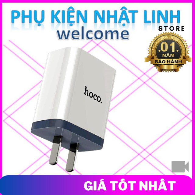 Củ Sạc iphone Củ Sạc iphone 2 Cổng Sạc Nhanh Chính HãngHoco C50