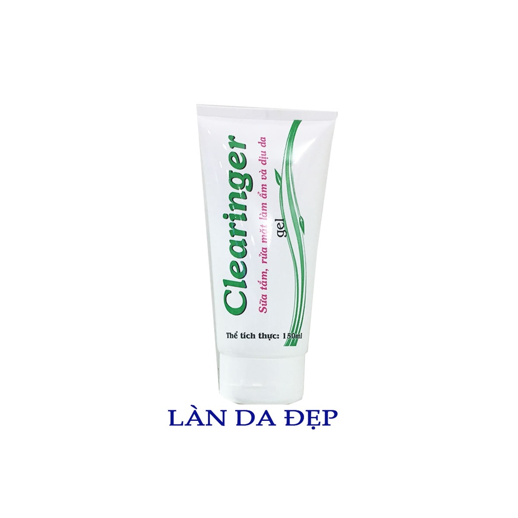 Sữa tắm toàn thân và chăm sóc da mặt Clearinger dạng gel an toàn hỗ trợ dưỡng ẩm da 150ml