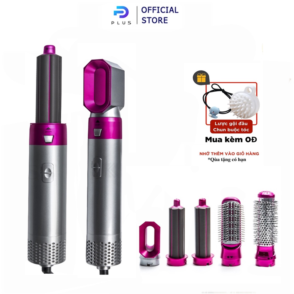 [Quà Tặng] Máy Sấy Tóc Tạo Kiểu 5in1 Uốn Sóng, Là Thẳng, Ép Cụp Đa Năng, Công Suất Lớn Bảo Hành 12 Tháng