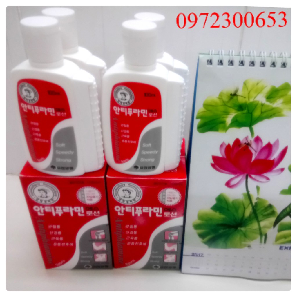 combo 4 chai dầu nóng hàn quốc Antiphlamine 100ml date 2021