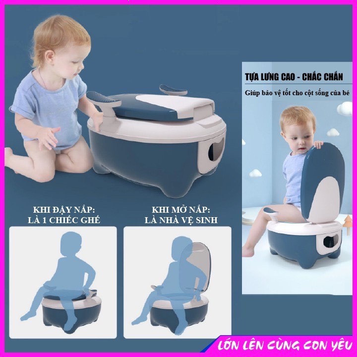 BÔ VỆ SINH TRẺ EM HÌNH CHIM CÁNH CỤT + XE MÁY CHẤT LIỆU CAO CẤP ĐẠT TIÊU CHUẨN CHÂU ÂU
