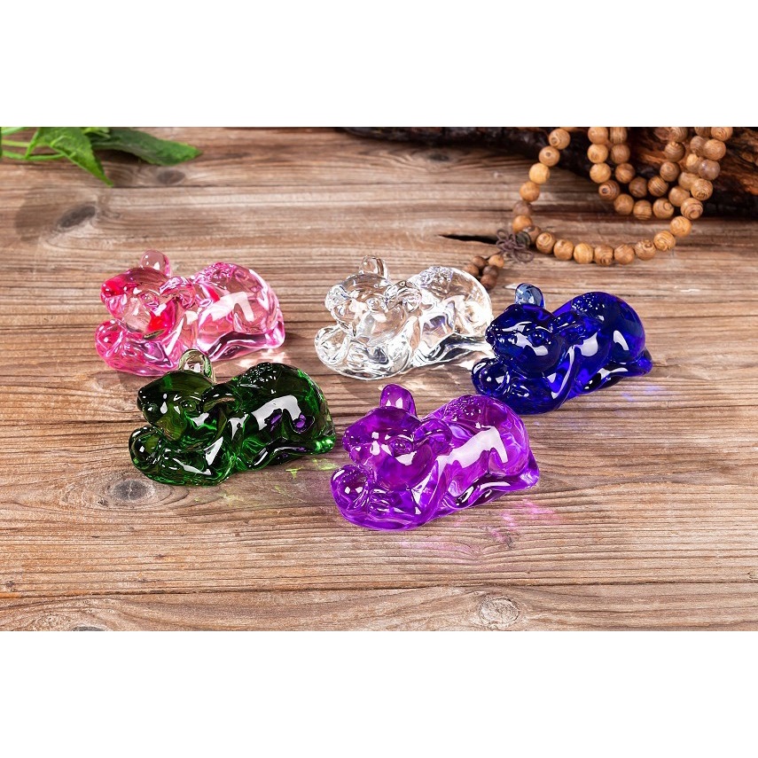 Chuột May Mắn - Tài Lộc - Sung Túc (Pha Lê - cỡ Nhí) /Crystal Gold Mouse Zodiac biểu tượng của sự Khởi Đầu, Thịnh Vượng