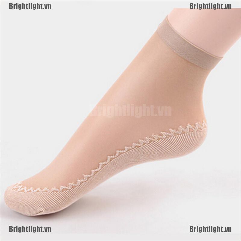 Bộ 5 Đôi Vớ Cotton Lụa Đế Cotton Chống Trượt Thời Trang Cho Nữ