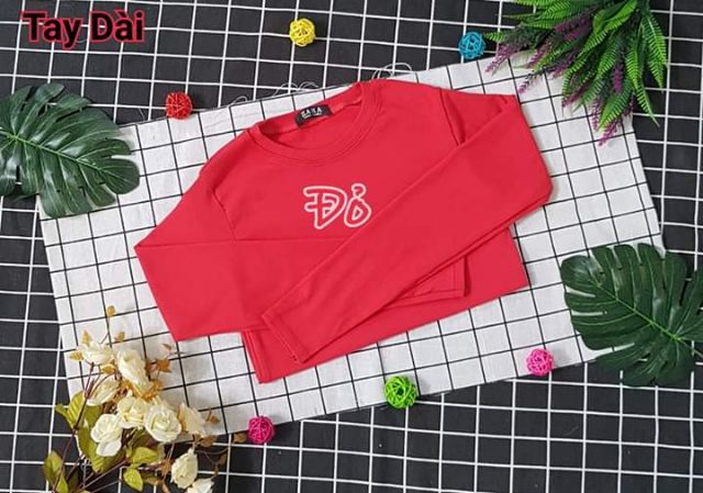 Áo tay dài cổ tròn