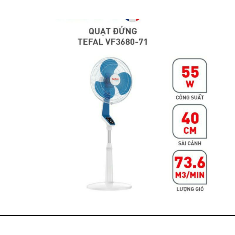 quạt máy làm mát quạt đứng có điều khiển từ xa Tefal remote