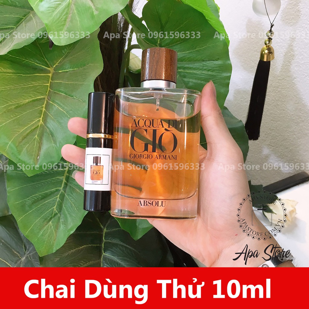 [Chính Hãng] Nước Hoa Nam Acqua di Gio Absolu Giò Nâu Chai 5ml-10ml-20ml