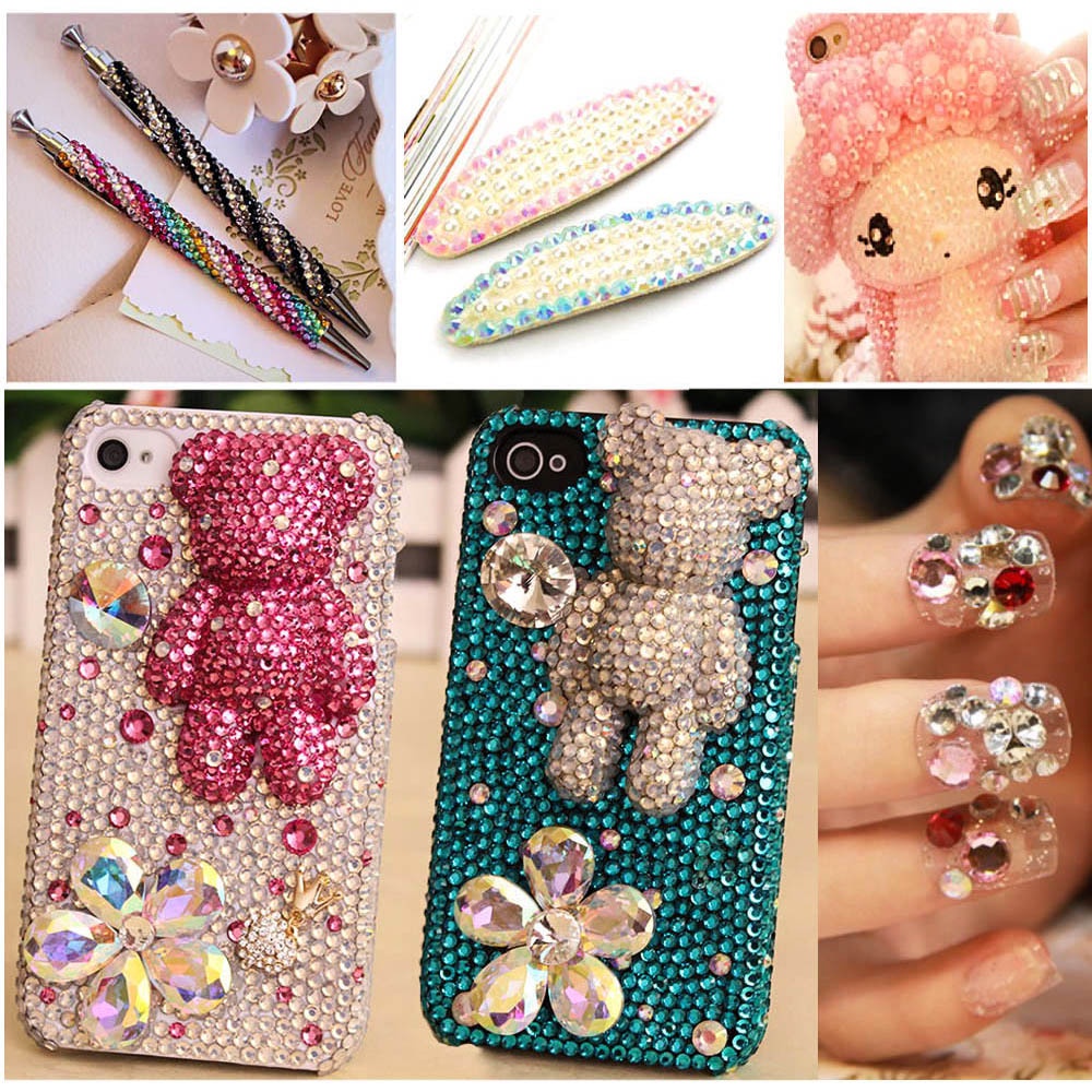 Đá đính size 3mm (10gr), đá kết hợp trang trí gấu đính đá Bearbrick, đá đính móng tay và trang trí đồ dùng - Coolgift