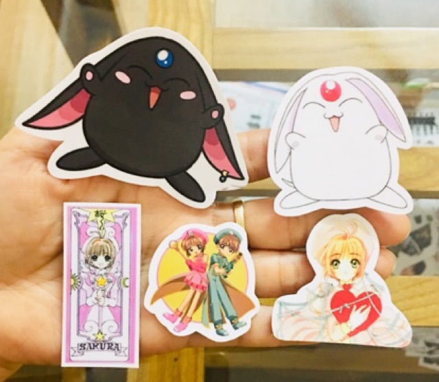 10-50 Sticker sakura có đề can bóc dán nhiều mẫu ngẫu nhiên