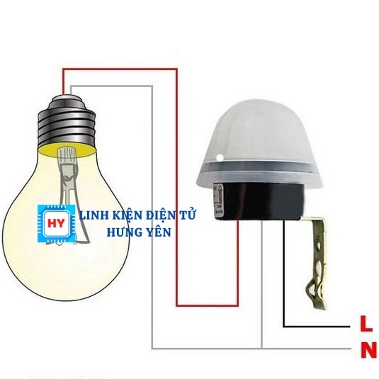 Công Tắc Cảm Biến Ánh Sáng Tự Động Bật Tắt Đèn Ngoài Trời 10A - 20A (220V)