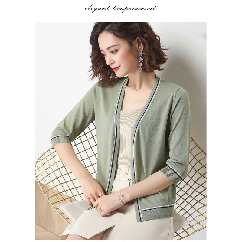 Áo Khoát Cardigan Viền Dệt Kim Cao Cấp | BigBuy360 - bigbuy360.vn