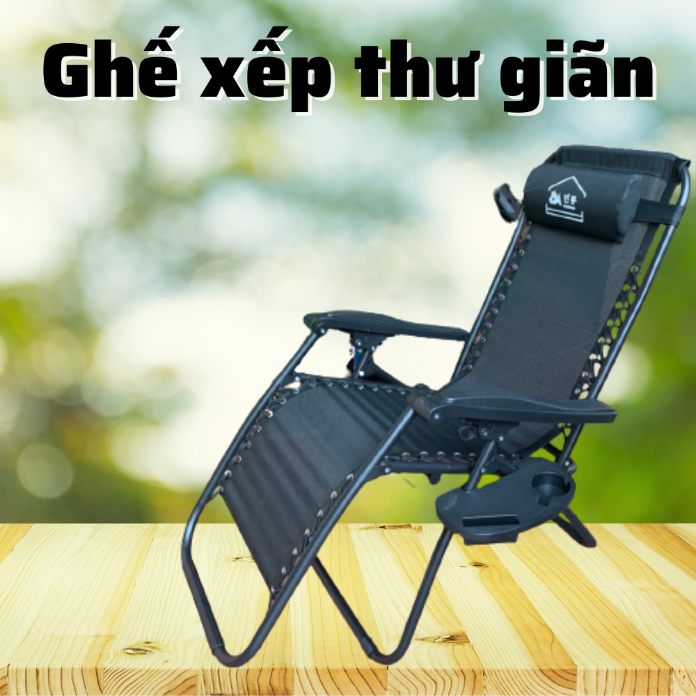 Ghế xếp thư giãn ngồi và nằm gia đình văn phòng gấp gọn được, hàng cao cấp - Vietmart68