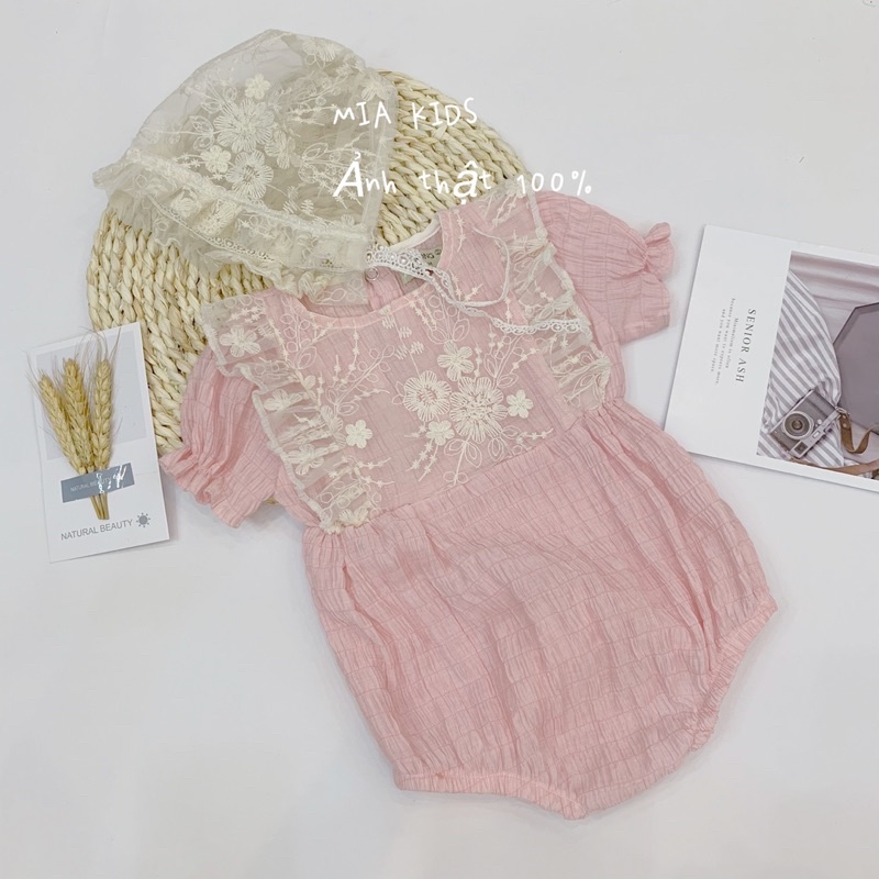Bộ đồ liền thân Bodysuit phối ren cho bé