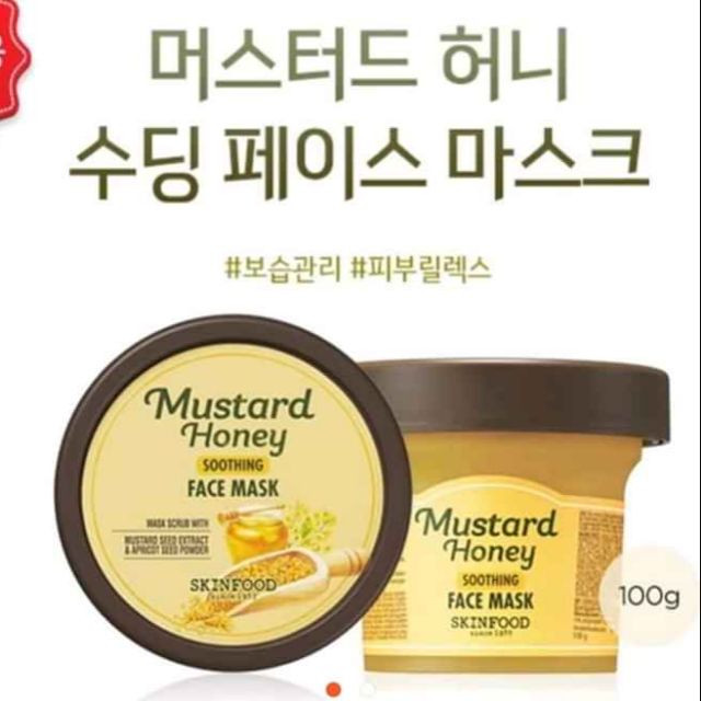 [THANH LÝ] Mặt nạ tẩy tế bào chết Skinfood Mustard Honey Soothing Face mask