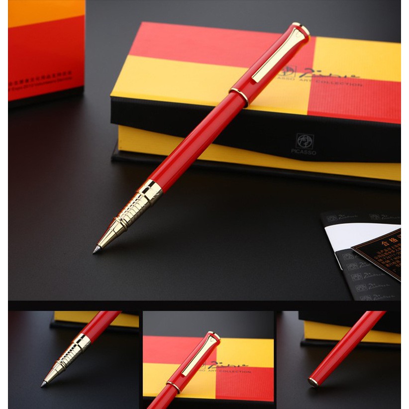 Bút ký cao cấp Picasso 988RR – Đỏ (Tặng 1 Ruột xanh + 1 Túi nhung đựng bút)