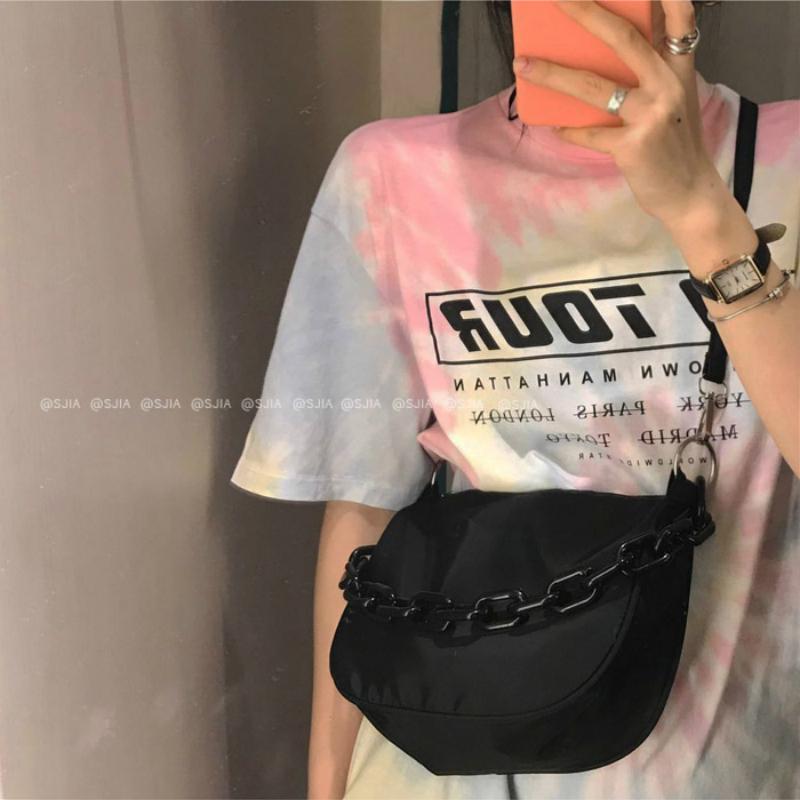 Xiaozhainv Túi đeo chéo dây xích phong cách Hàn Quốc trẻ trung sành điệu cho nữ