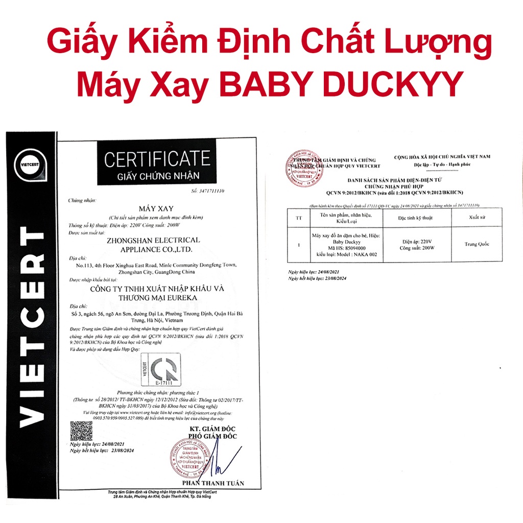 Máy xay một cối Baby Duckyy kèm cân thìa điện tử, xay rau củ thịt sinh tố tỏi ớt đa năng mini cho bé ăn dặm