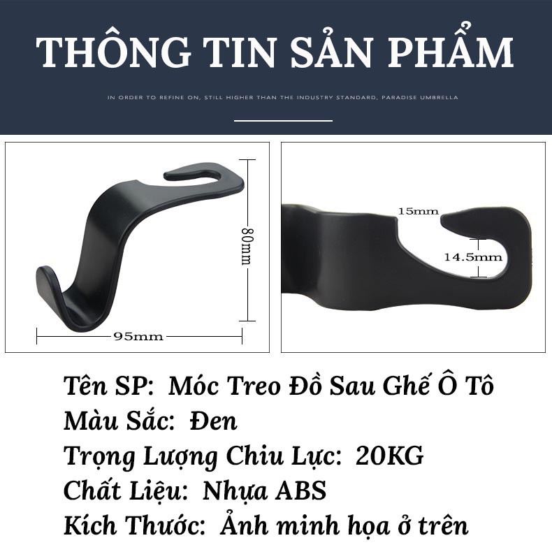 Móc Treo Đồ Sau Ghế Ô Tô Tiện Lợi, Móc Chữ S Giá Treo Đồ Ghế Xe Hơi